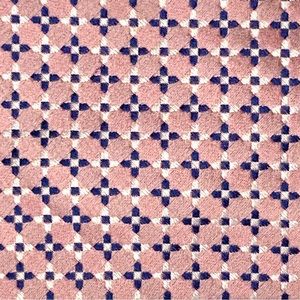 Façonnable Woven Silk Jacquard Pink Tie with Blue and White Accents